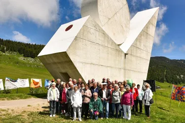 Des membres du comité Fnaca se sont rendus sur ce haut lieu de la Résistance, en Haute-Savoie