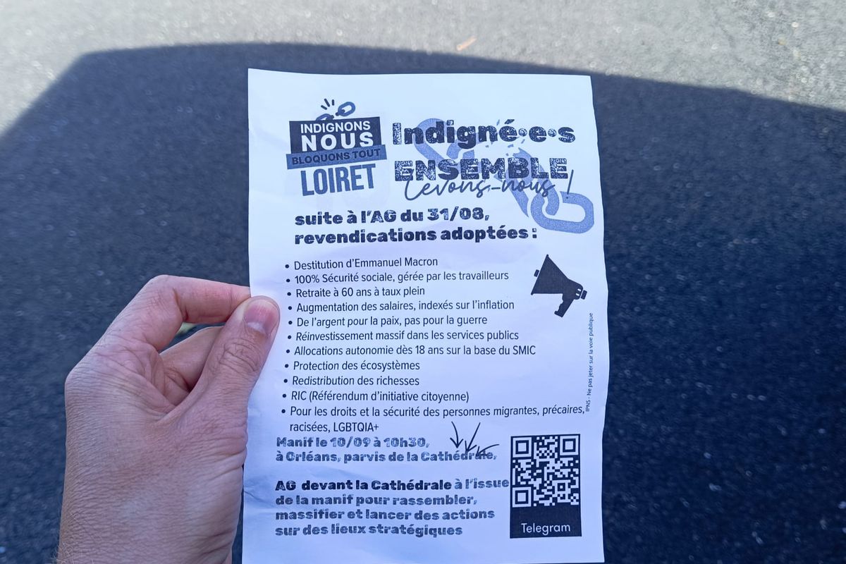 La mobilisation du 10 septembre s’organise dans le Loiret, mais de nombreuses questions restent en suspens