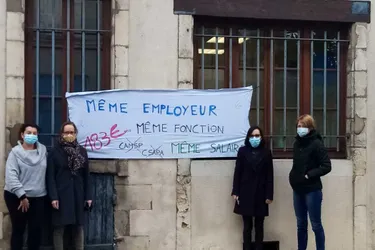 Pourquoi les agents de deux services de l'hôpital de Moulins ont-ils posé des banderoles réclamant "183 € pour tous" ?