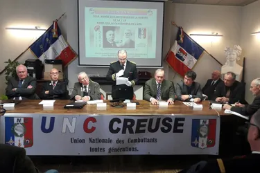 L’UNC 23 réunie à Ahun se prépare à une année de célébration avec la fin de la guerre de 1914-18