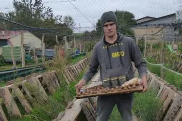 Troisième génération d'agriculteurs, Clément Geneste se lance dans l'élevage d'escargots et de canards à Bongheat (Puy-de-Dôme)