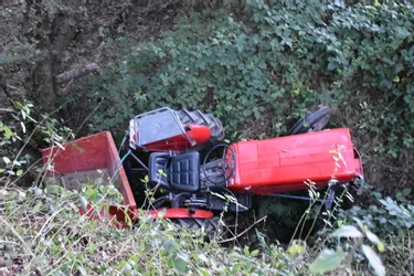 Son tracteur chute dans un ravin à Azérat (Haute-Loire) : le conducteur héliporté au CHU de Clermont-Ferrand