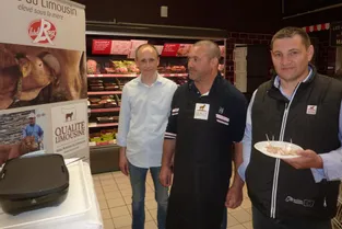 Sébastien Florès a présenté ses produits au supermarché