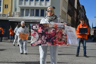 Manifestation de L214 à Clermont-Ferrand avant le week-end de Pâques