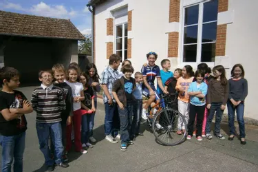 Quentin Aubague rencontre les élèves