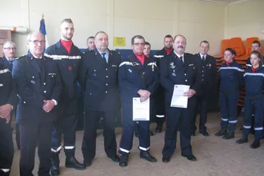 Trois pompiers honorés à la Sainte-Barbe