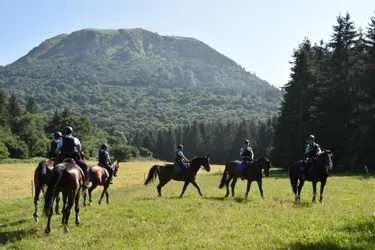 Une patrouille équestre présente tout l'été dans la chaîne des puys (Puy-de-Dôme)