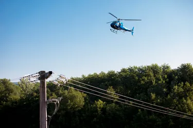 Enedis fait appel à un hélicoptère pour contrôler les lignes électriques du Puy-de-Dôme