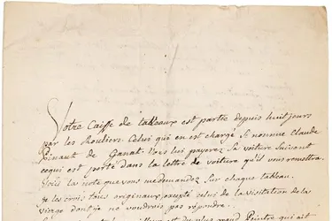 Une lettre découverte dans l’abbaye de Saint-Alyre
