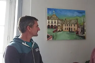 Robert Bellon fait don d’une toile à la mairie