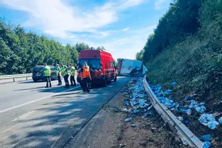 Un transporteur de lait se renverse sur l'A20 à hauteur de Saint-Ybard (Corrèze)