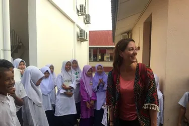 Visite d’école à Bornéo pour Jessica