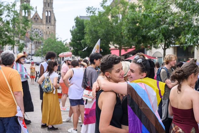 Pride march in Moulins.