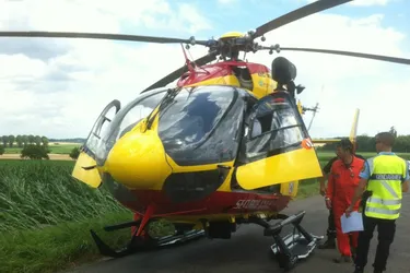 Le pilote d'un deux-roues héliporté vers Clermont-Ferrand après un accident survenu à Biozat (Allier)