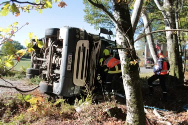Nouvelles rassurantes pour le chauffeur du camion accidenté au Rouget (Cantal)