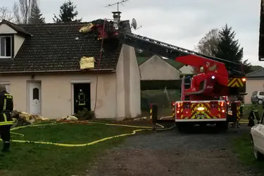 Incendie dans une maison de Brugheas