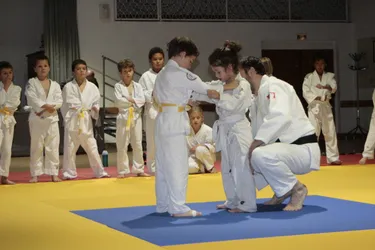 Les jeunes du Judo-Club de plain-pied dans leur apprentissage