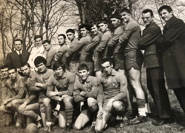 AFFICHE ANCIENNE ORIGINALE RUGBY FFR 1953 Joé BRIDGE ST FLORENT 18 Gerzat 63 02 Cnid