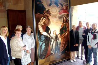 Le tableau restauré Les Deux Trinités à Bessay-sur-Allier, à voir pour les Journées du patrimoine