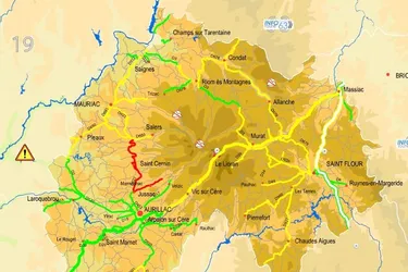 Circulation délicate à difficile sur les routes du Cantal
