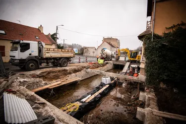 Les travaux de sécurisation du Lamaron, au Diénat, à Montluçon (Allier), se poursuivent
