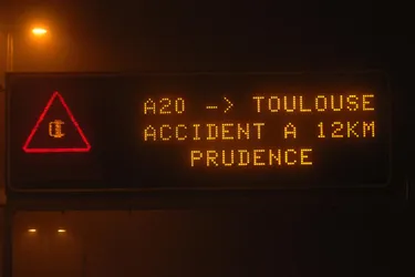 Des accidents perturbent la circulation sur l'autoroute A20