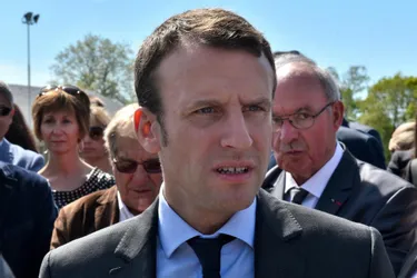 Emmanuel Macron en visite chez Andros dans le Lot