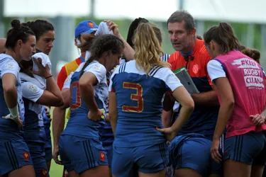L'équipe de France féminine de rugby à 7 de passage à Riom (Puy-de-Dôme) pour une séance d'entraînement
