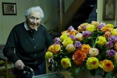 A Augères (Creuse), Georgette Chazette a fêté son centième anniversaire pour la Saint-Valentin