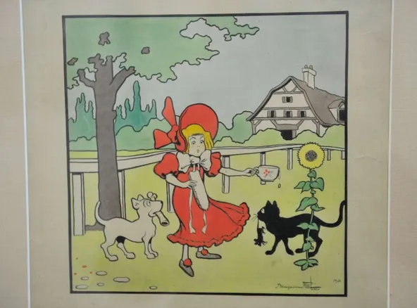 Benjamin RABIER - Illustrateur - Ensemble de 7 gravures , des années