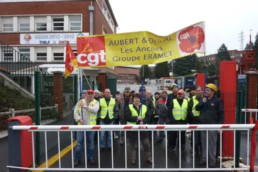 Des salariés d'Aubert & Duval en grève aux Ancizes