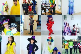 Privés de carnaval, les habitants de Châtel-Guyon (Puy-de-Dôme) ont malgré tout défilé, en costumes... sur les réseaux sociaux