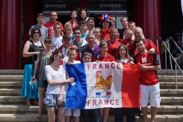 Les joueurs du HBCA ont supporté l’équipe de France