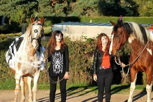 Des sorcières à cheval pour Halloween