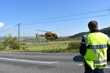 Un automobiliste héliporté au CH de Clermont-Ferrand après plusieurs tonneaux sur la route d'Ebreuil à Gannat (Allier)