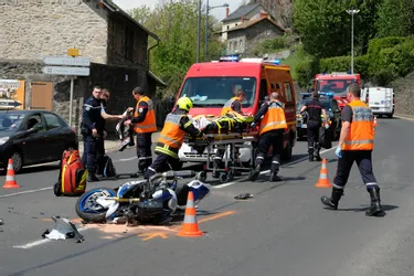 Un choc entre une moto et une voiture fait deux blessés à Saint-Flour