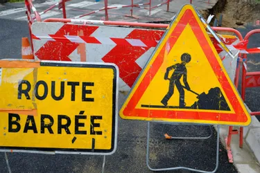 La route d'Hauterive (Allier) fermée à la circulation jusqu'au 11 mai pour cause de travaux
