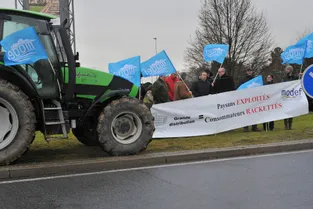 Les agriculteurs du Modef 03 et FDJA 03 manifestent à Montmarault
