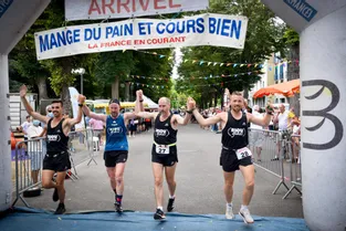 « La France en courant » a fait étape à Néris-les-Bains (Allier) dans une ambiance sportive et festive