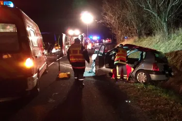 Villeneuve-d'Allier : Un choc frontal fait trois blessés sur la RD 585, à "Grandchamp"