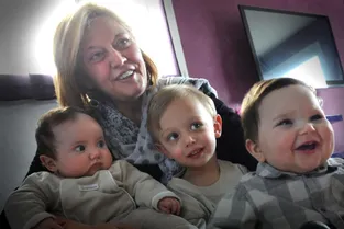 Valérie Bankaert, assistante maternelle, garde trois enfants à son domicile