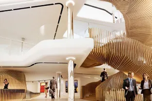 Imagé par un designer pour la société AG2R, l’escalier a été fabriqué à Saint-Germain-Laprade
