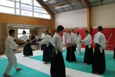 Les aïkidokas de la Shingitai ryu en stage